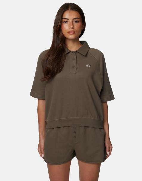 Good For Nothing Monogram collection short sleeve sweatshirt in brown - view 1