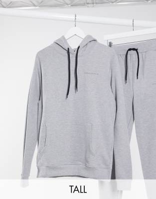 grey muscle fit hoodie