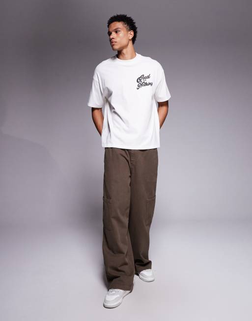 Good For Nothing – Naturvit t-shirt i oversize med logga, 2 av 5