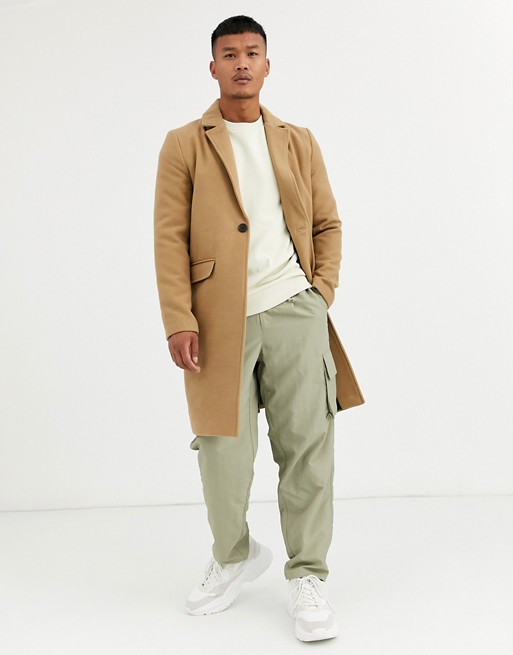 Good For Nothing overcoat in camel