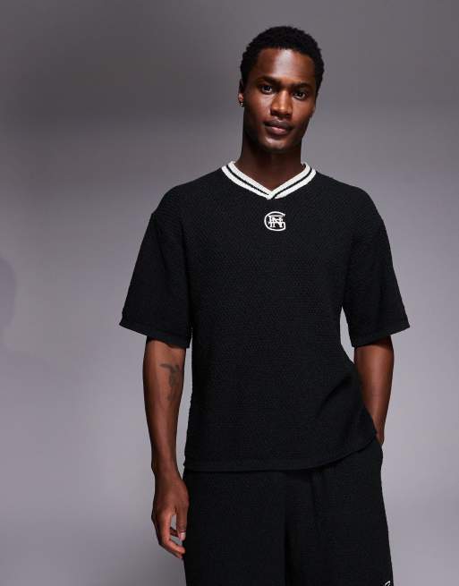 Good For Nothing – Strick-Set in Schwarz, bestehend aus Hemd und Shorts, 2 von 3