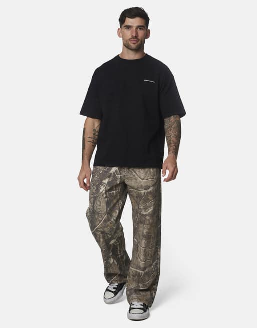 Good For Nothing Oversize-T-Shirt aus Baumwolle mit Siebdruck in Schwarz, 3 von 5