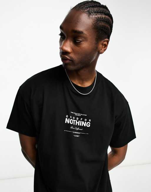 Good For Nothing – Oversize-T-Shirt in Schwarz mit großem platziertem Rückenprint, 3 von 4