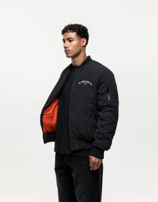 Good For Nothing Oversized Bomber Jacket In Black