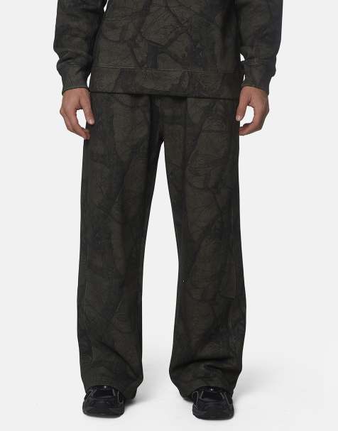 Good For Nothing Oversized cotton fleece camo joggers in brown - view 1