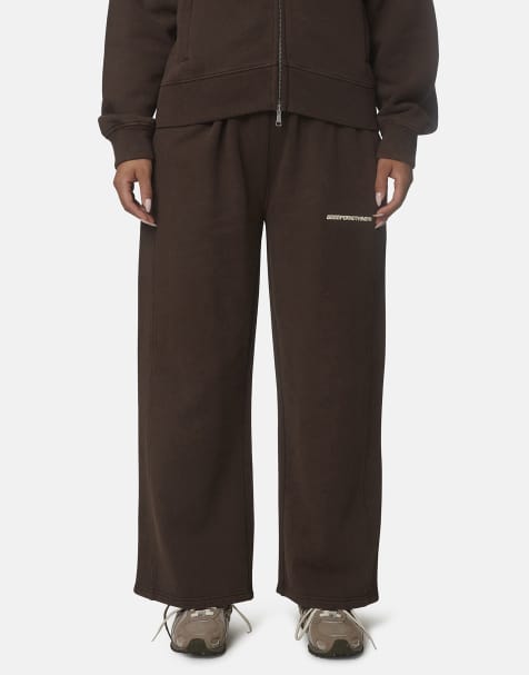 Good For Nothing Oversized cotton fleece joggers in brown - view 1