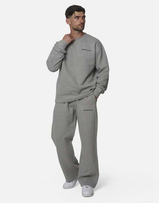 Good For Nothing Oversized cotton rich fleece crewneck sweatshirt in grey, 3 of 4