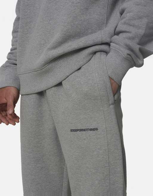Good For Nothing Oversized cotton rich fleece joggers in grey, 4 of 4