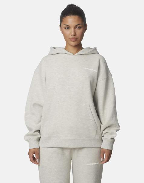Good For Nothing Oversized cotton-rich fleece pullover hoodie in grey - view 1