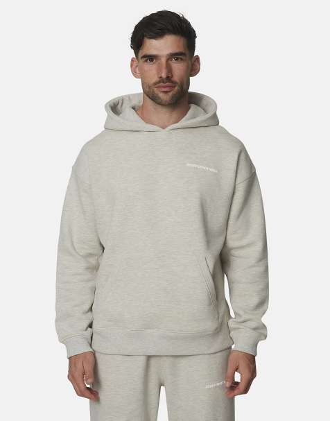 Good For Nothing Oversized cotton rich pullover hoodie in grey - view 1