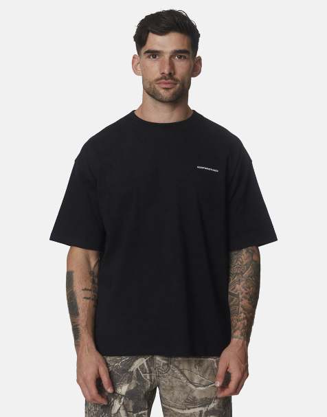 Good For Nothing Oversized cotton screenprinted t-shirt in black - view 1