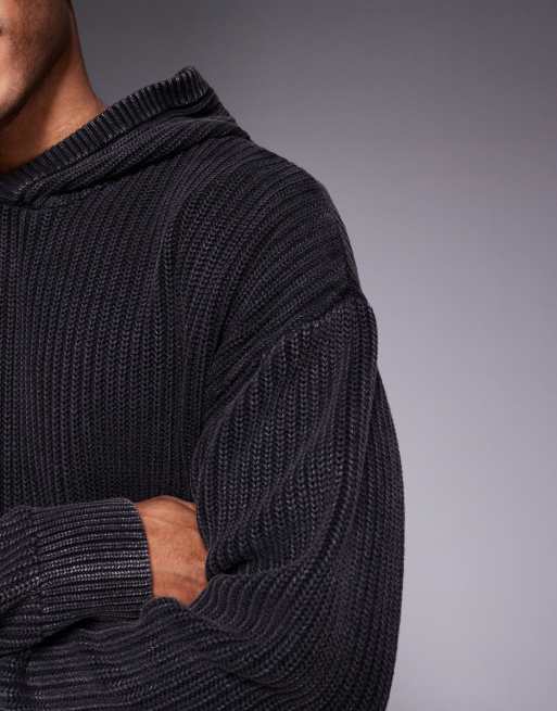 Good For Nothing - Oversized gebreide trui zonder sluiting in zwart, 3 van 5