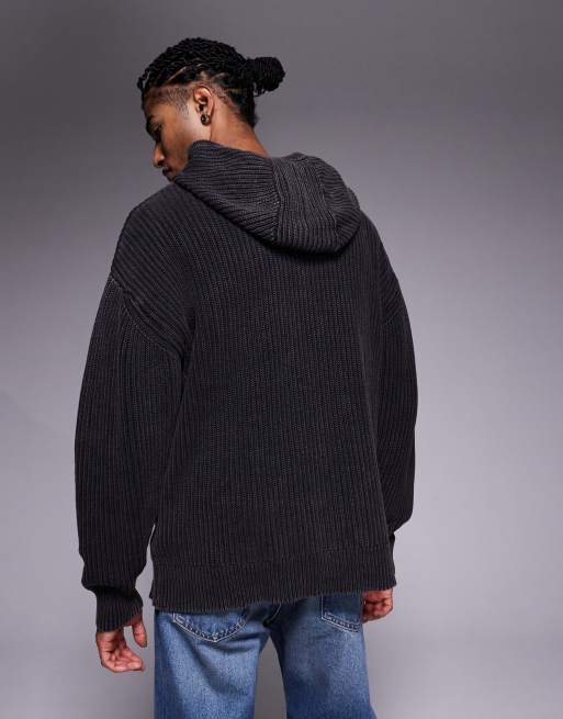 Good For Nothing - Oversized gebreide trui zonder sluiting in zwart, 5 van 5