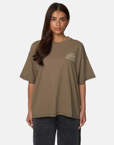 Good For Nothing Oversized graphic tee in brown - view 1