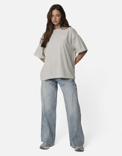 Good For Nothing Oversized graphic tee in grey, 4 of 4