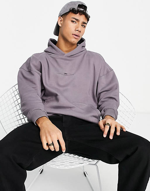 Good For Nothing oversized hoodie in slate gray with logo chest print | ASOS