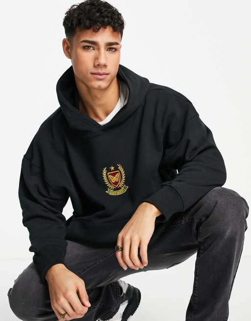 Good For Nothing - Oversized hoodie in zwart met embleemprint