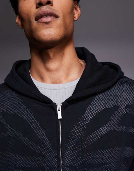 Good For Nothing - Oversized hoodie met rits en vlinderprint in zwart, 5 van 5