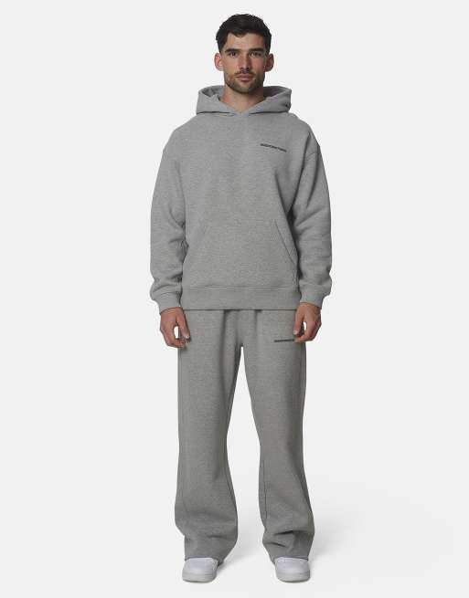 Good For Nothing oversized hoodie van katoenmix in grijs, 3 van 5