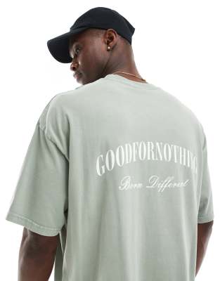 Good For Nothing Good For Nothing oversized logo t-shirt in slate grey