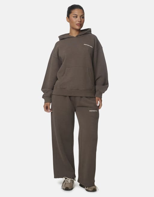Good For Nothing Oversized optic washed cotton joggers in brown, 3 of 4
