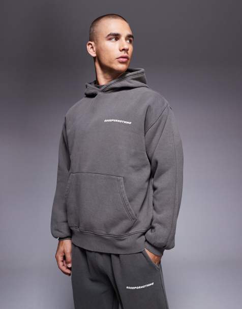 Good For Nothing Oversized overhead hoodie in grey - view 1