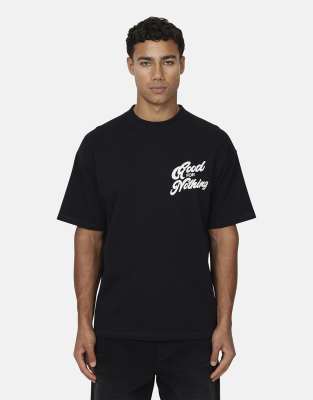 Good For Nothing Oversized puff print t-shirt in black