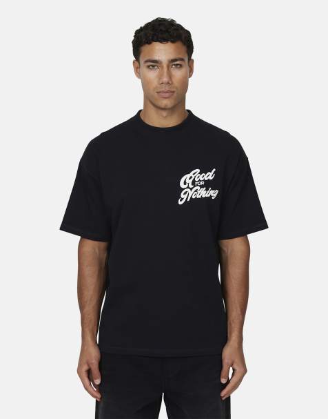 Good For Nothing Oversized puff print t-shirt in black - view 1