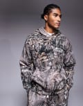 [Good For Nothing] Good For Nothing oversized pullover hoodie in tree print camo-Multi M MULTI