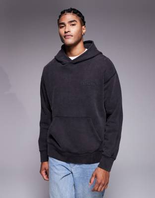 Good For Nothing Oversized Pullover Hoodie In Black