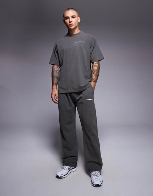 Good For Nothing Oversized straight leg joggers in grey