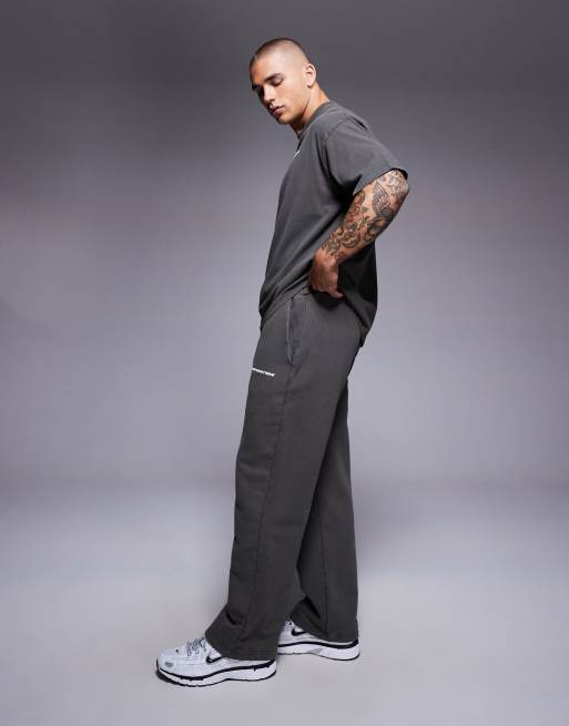 Good For Nothing Oversized straight leg joggers in grey