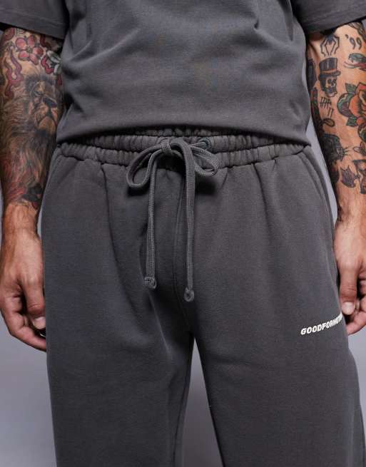 Good For Nothing Oversized straight leg joggers in grey