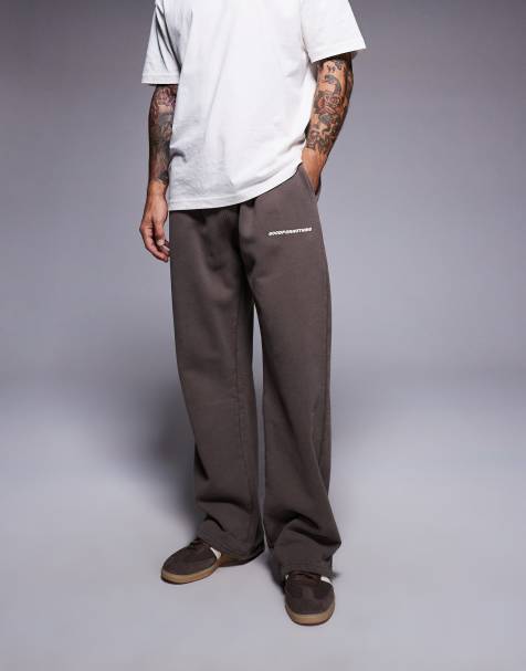 Good For Nothing Oversized straight leg joggers in taupe