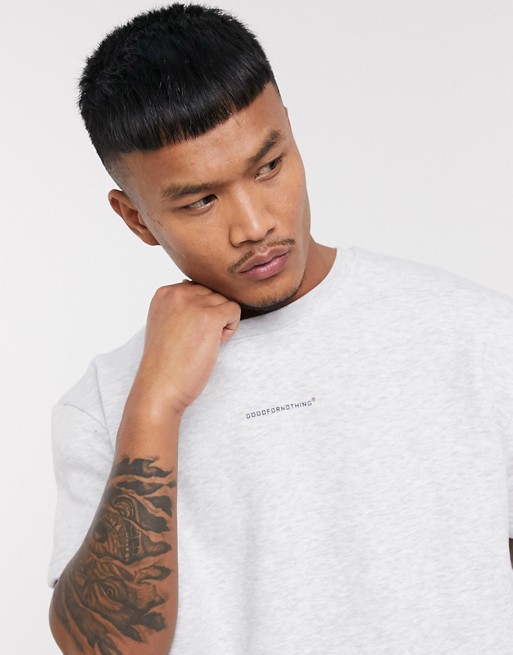 Good For Nothing oversized sweat t-shirt in grey