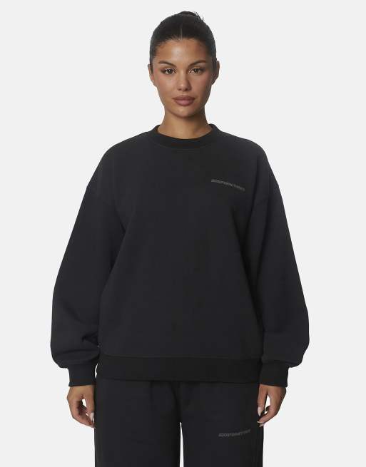 Good For Nothing Oversized cotton fleece crewneck sweatshirt and jogger set, 3 van 3