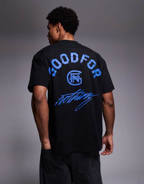 Good For Nothing oversized t-shirt in black with back logo print
