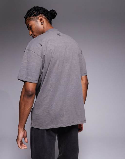 Good For Nothing oversized t-shirt in dark gray with emblem logo print, 3 of 5