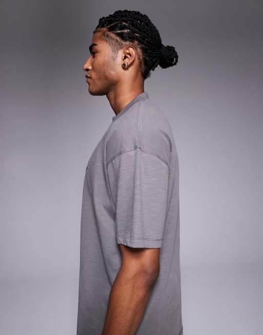 Good For Nothing oversized t-shirt in dark gray with emblem logo print, 4 of 5