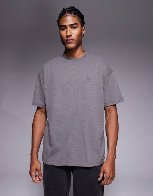Good For Nothing Good For Nothing oversized t-shirt in dark grey with emblem logo print