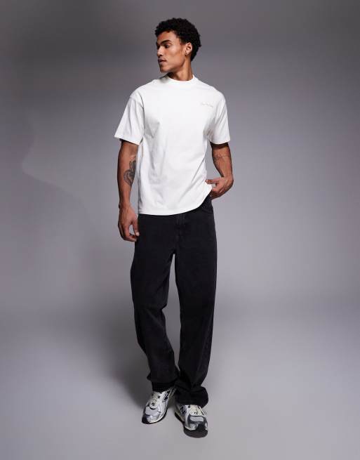 Good For Nothing oversized t-shirt in off white with butterfly angel print, 2 of 5