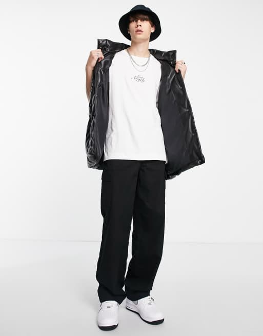 Good For Nothing oversized t-shirt in off white with chest embroidery - part of a set, 4 of 4
