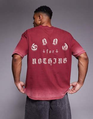 Good For Nothing Oversized T-shirt In Red