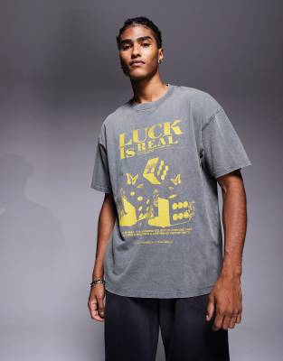 Good For Nothing Oversized T-shirt In Gray
