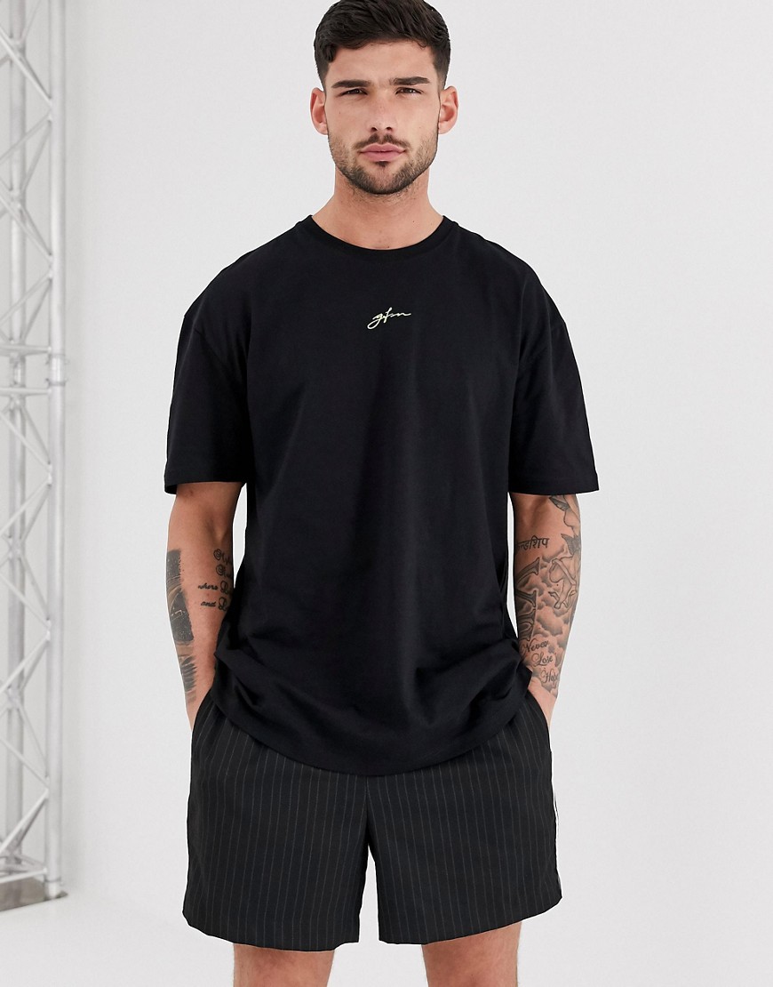 Good For Nothing - Oversized T-shirt in zwart met neon logo