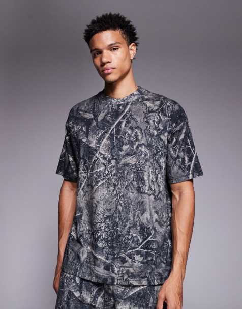 Good for Nothing - Oversized T-shirt med gennemgående camouflageprint - view 1