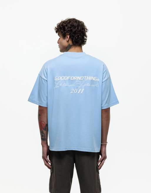 Good For Nothing - Oversized T-shirt met logoprint op de achterkant in blauw