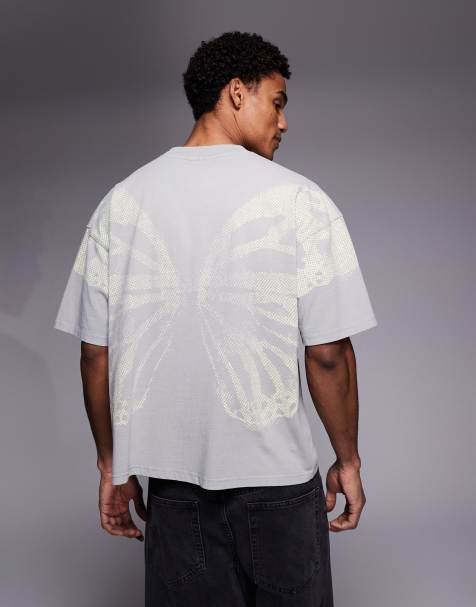 Good For Nothing - Oversized T-shirt met vlinderprint op de achterkant in groen - view 1