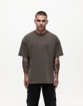 [Good For Nothing] Good For Nothing oversized t-shirt with angel back print in brown XL brown
