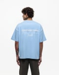 [Good For Nothing] Good For Nothing oversized t-shirt with logo back print in blue S Blue